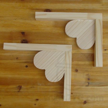 우드워커 원목까치발 2개 1조 · 하트 20×25cm 1