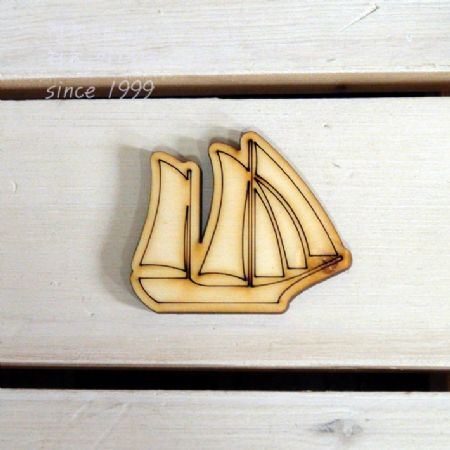 버닝아트 장식물 요트 W 60mm X H 50mm 1