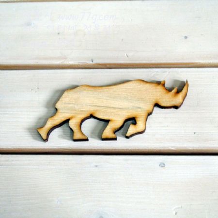 버닝아트 장식물 코뿔소 W 130mm X H 52mm 1