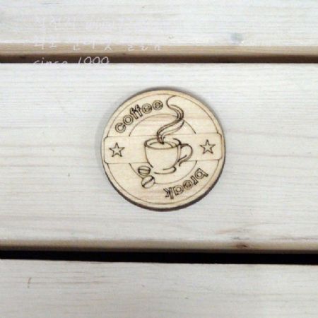 버닝아트 장식물 커피로고1 W50mmXH50mm 1