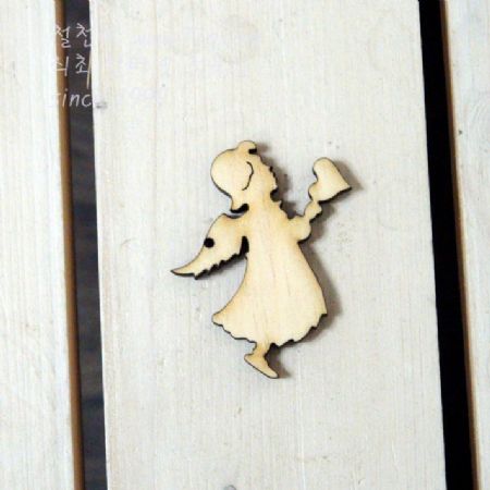 버닝아트 장식물 천사소녀2 W40XH52mm 1