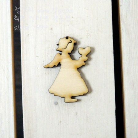 버닝아트 장식물 천사소녀5 W40XH52mm 1