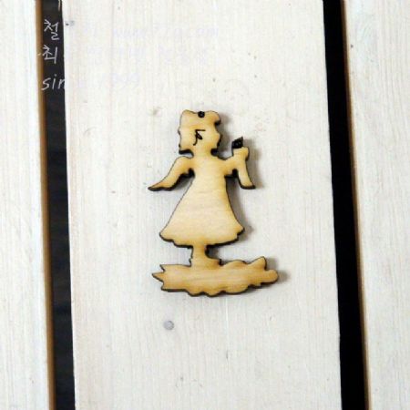 버닝아트 장식물 천사소녀9 W35XH52mm 1