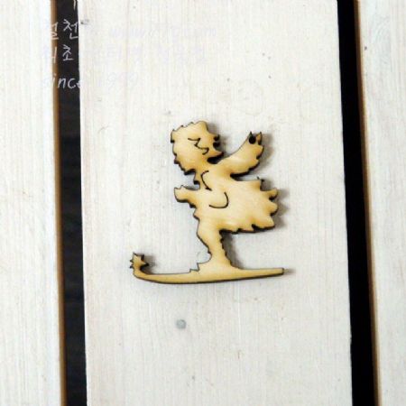 버닝아트 장식물 천사소녀11 W42XH45mm 1