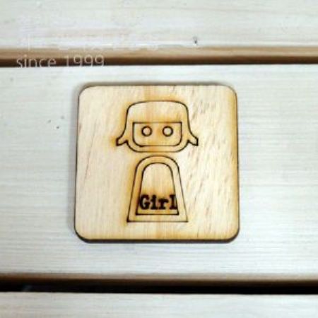 버닝아트 장식물 Girl Card 2 W55XH55mm 1