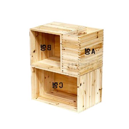 몬드리안 공간박스_삼나무짜임 3개 SET 1