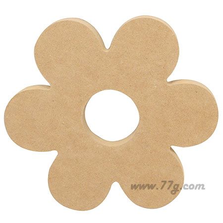 포크아트 꽃(대) mdf화이트 두께(15mm) 1