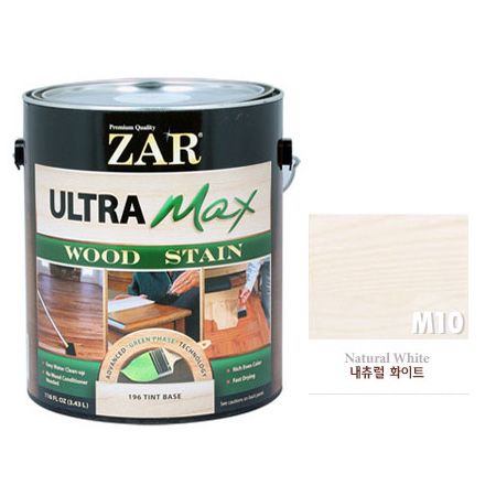 ZAR 울트라 맥스 친환경 우드스테인 250ml M10 내츄럴 화이트 1