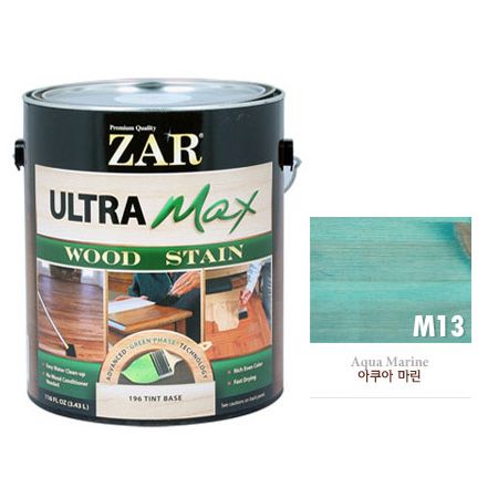ZAR 울트라 맥스 친환경 우드스테인 500ml M13 아쿠아 마린 1