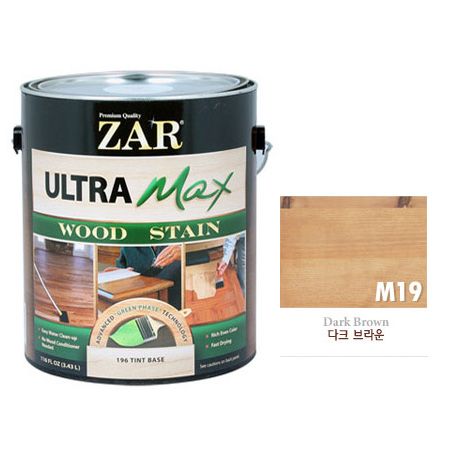 ZAR 울트라 맥스 친환경 우드스테인 500ml M19 다크 브라운 1