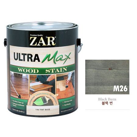 ZAR 울트라 맥스 친환경 우드스테인 250ml M26 블랙 번 1