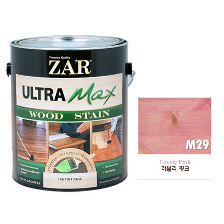 ZAR 울트라 맥스 친환경 우드스테인 250ml M29 러블리 핑크 1