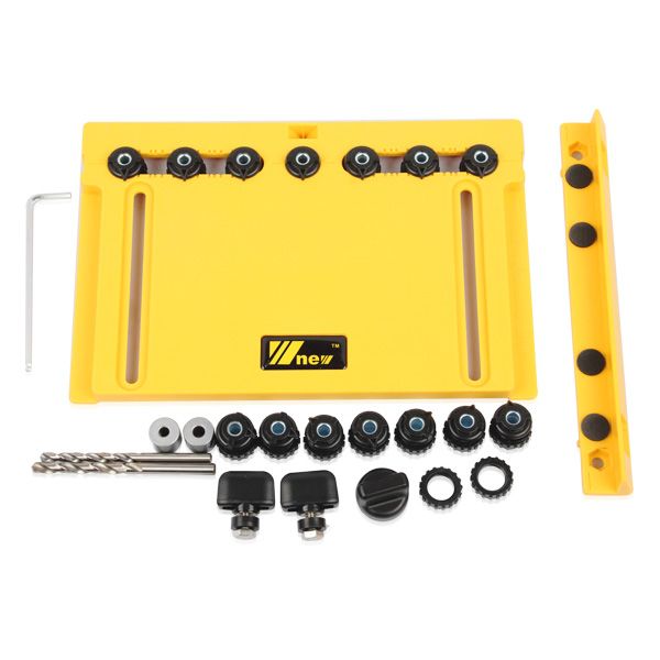 다축보링기 대용 다보 및 손잡이 6,8 mm 홀 레일 조립 설치 가이드 지그 1