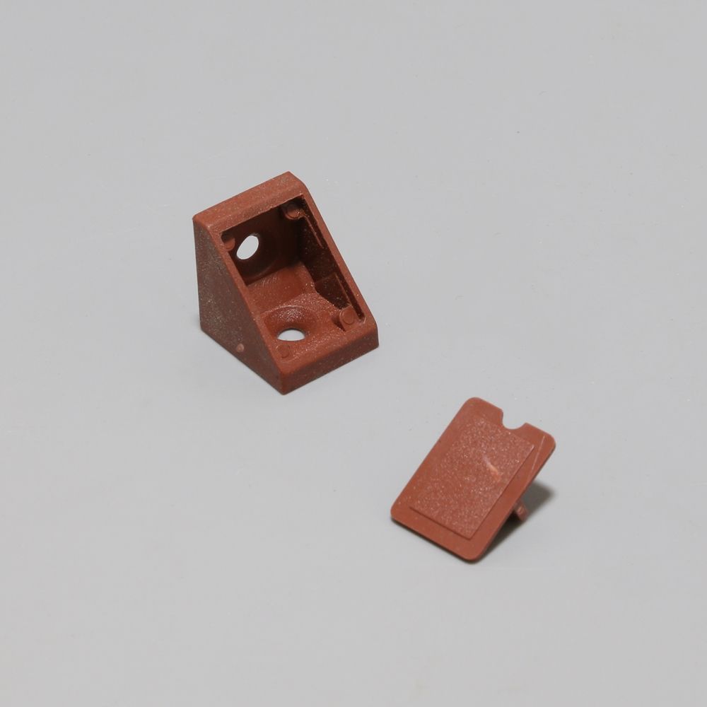 플라스틱 코너 꺽쇠 갈색 (소) 1