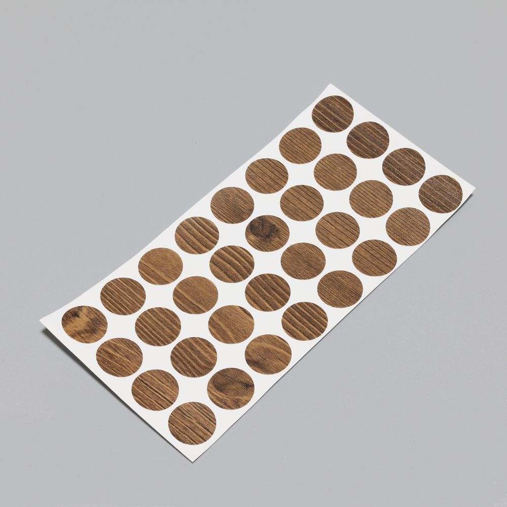 코팅합판용 나사홀 가림 스티커 (엔틱) 1