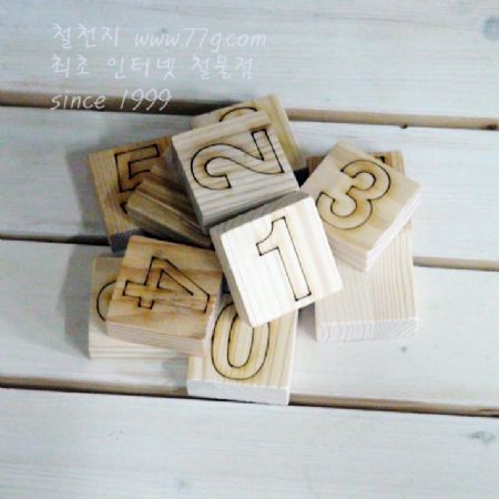 교육용 가베블럭 원목 48x48x18mm 숫자 9 1