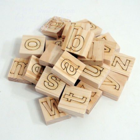 교육용 가베블럭 원목 48x48x18mm 영문소문자 z 1