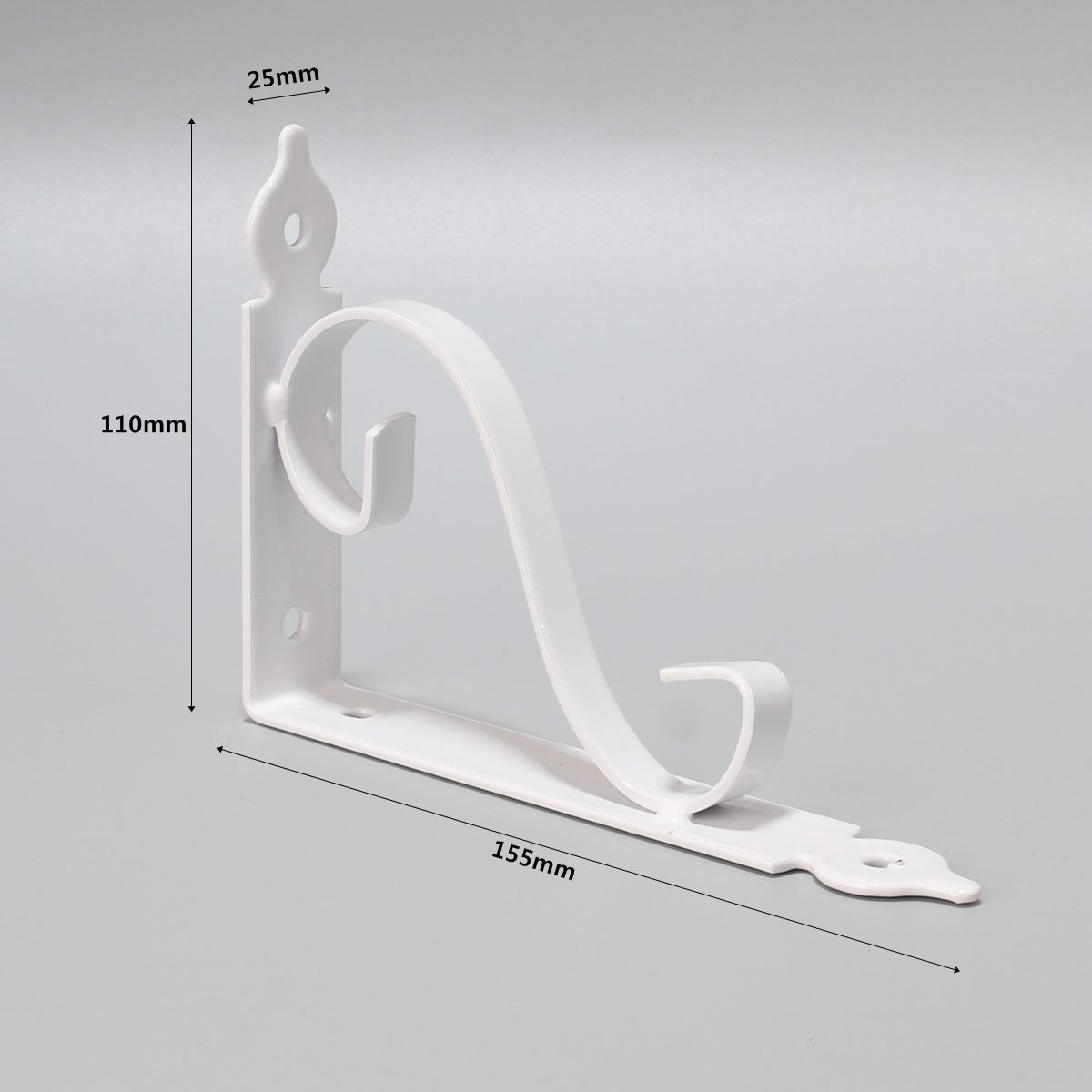 인테리어 까치발 입체 S형 백색 155x110mm 2