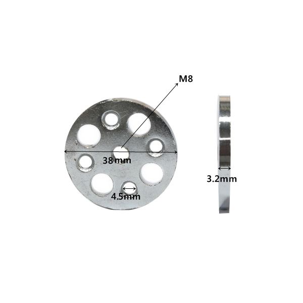 가구다리용 원형 브라켓 35mm (8mm) 2