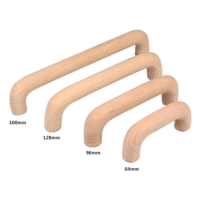 철천지 베이직 2구 원목손잡이 나무 우드 싱크대 서랍장 가구 H21404 (64mm) 5