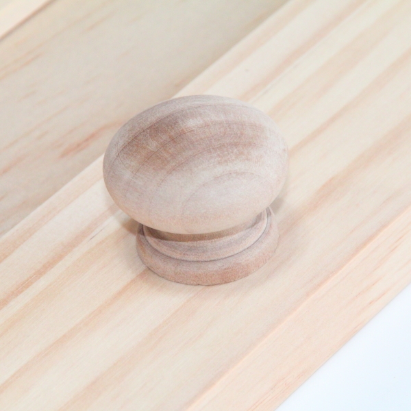 철천지 베이직 원형 1구 원목손잡이 나무 우드 싱크대 서랍장 가구 H21396 (32mm) 3