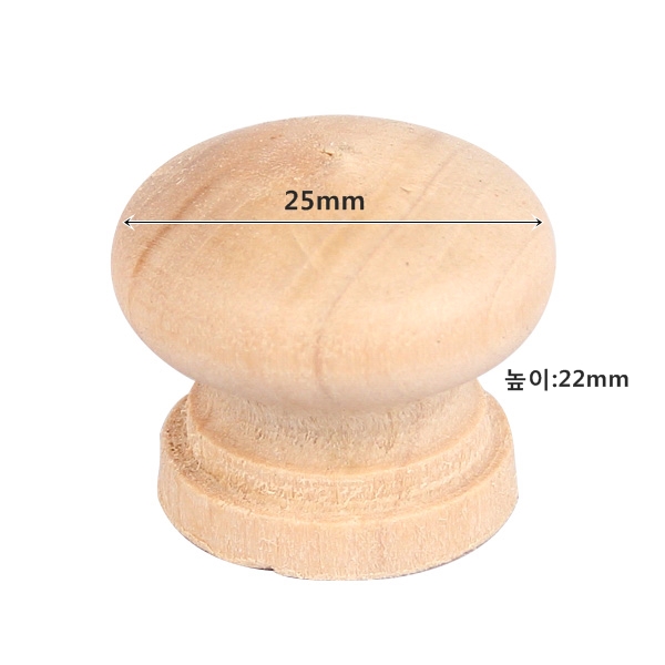 철천지 베이직 원형 1구 원목손잡이 나무 우드 싱크대 서랍장 가구 H21396 (23mm) 2