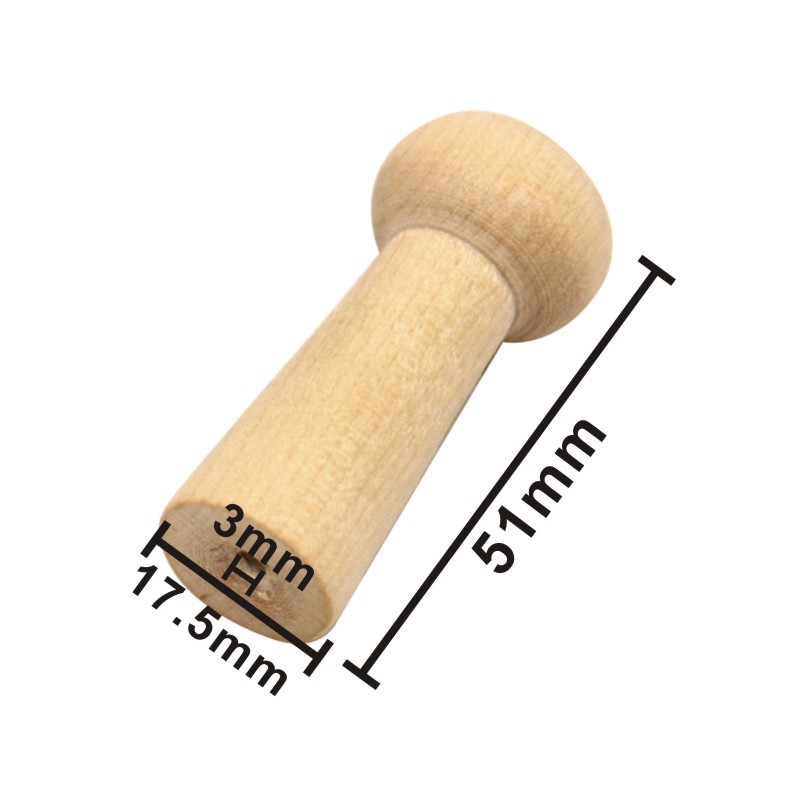 나무장식 옷걸이 버섯다보 50mm 2