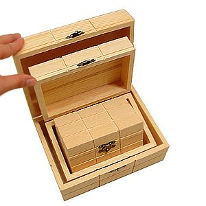 원목 사각 체스 박스 중형 3