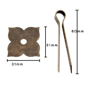 엔틱 고가구 도토리 (순동) 26X43mm 3