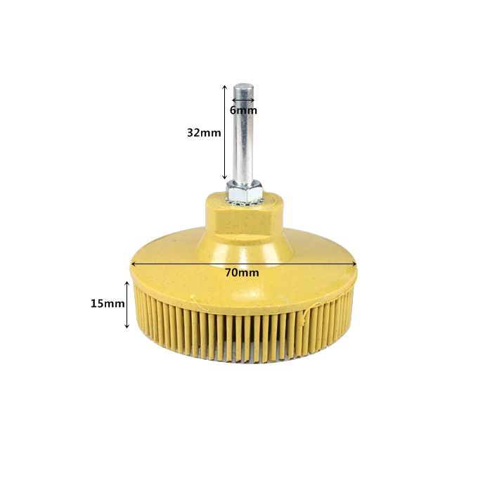 전동드릴용 녹제거 브러쉬 80방(노란색) 2