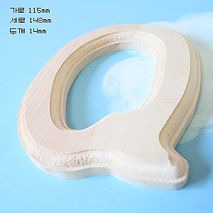 원목(150x150x14mm) 알파벳 이니셜(initial) 영문 대문자 Q 2