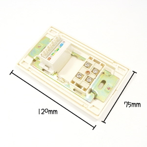 전화 랜선용 매입 콘센트(4핀+8핀) 2