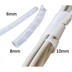 전선정리용 꽈배기 밴드(중 8mm)백색 5m 2