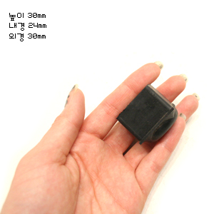고무발 흑색 사각 24mm 2