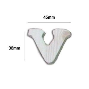 미송 이니셜(5mm) 큐티체 대문자V 2