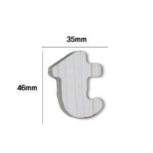 미송 이니셜(5mm) 큐티체 소문자t 2