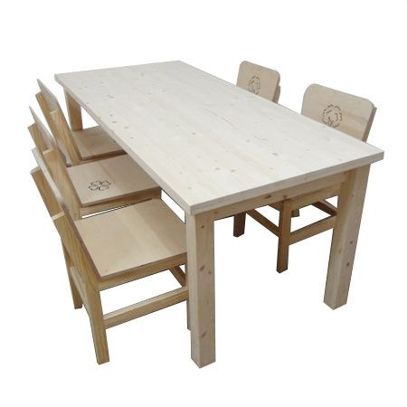 베이직 6인용 원목 식탁 4