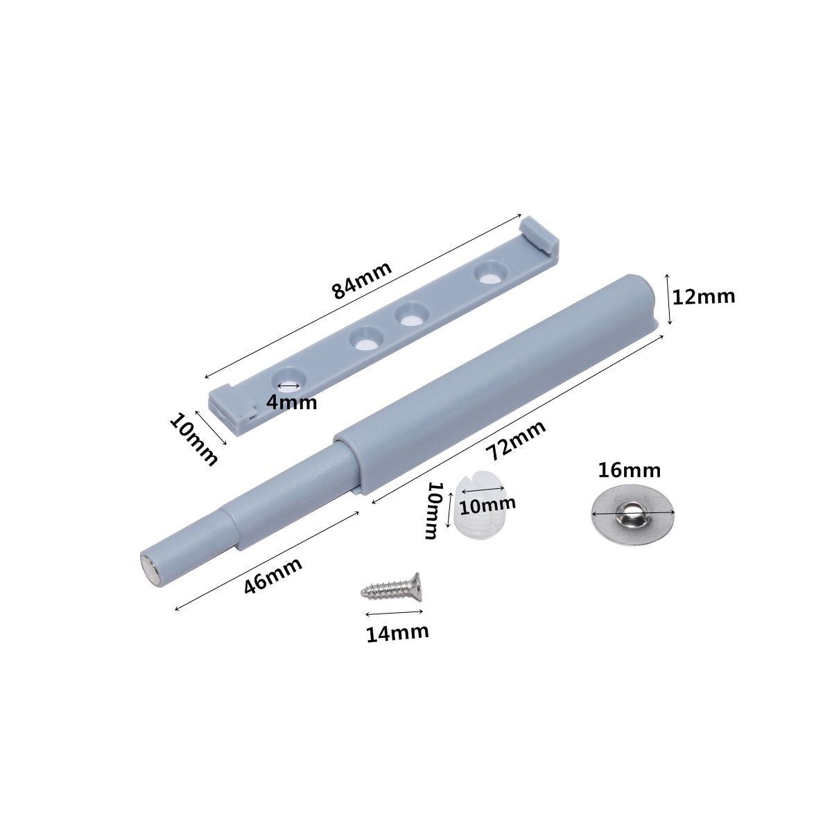 철천지 스무버 완충기 푸쉬도어 빠지링 피스포함 H21458 (손잡이가 필요없는 가구용) 2