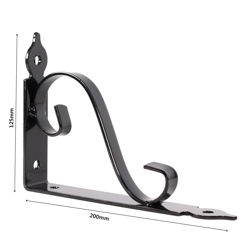 인테리어 까치발 입체 S형 흑색 125X200mm 2