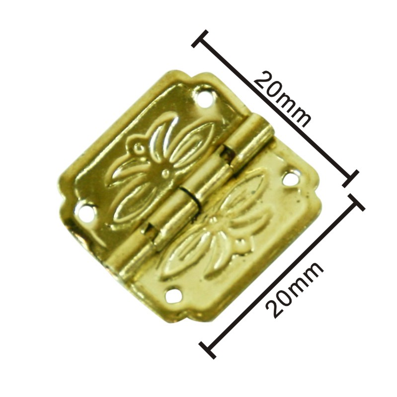 골드 꽃무늬 경첩 20X20mm 2