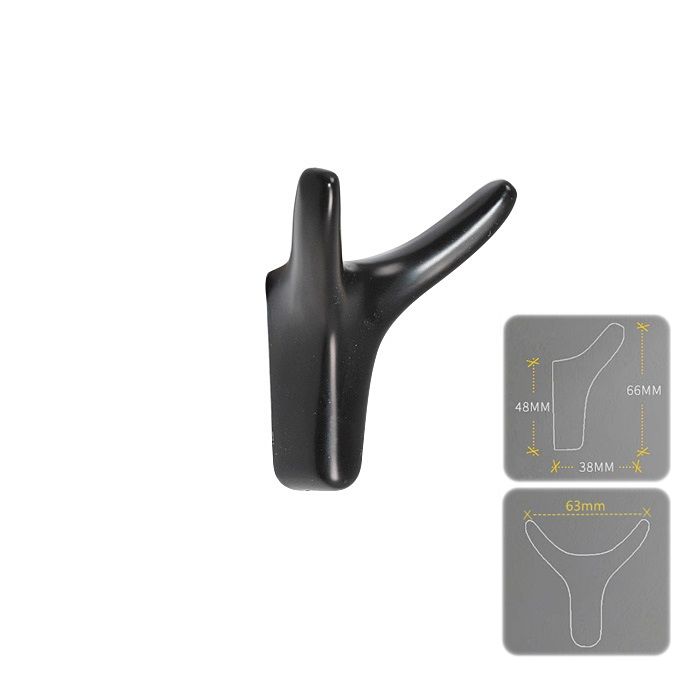 다용도 벽면 2구 옷걸이 블랙 2