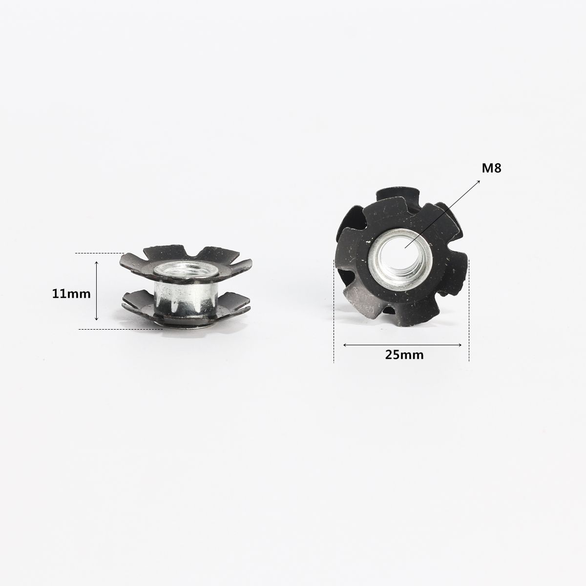  해바라기 너트 (25mm M8) (파이프 스냅링) 2