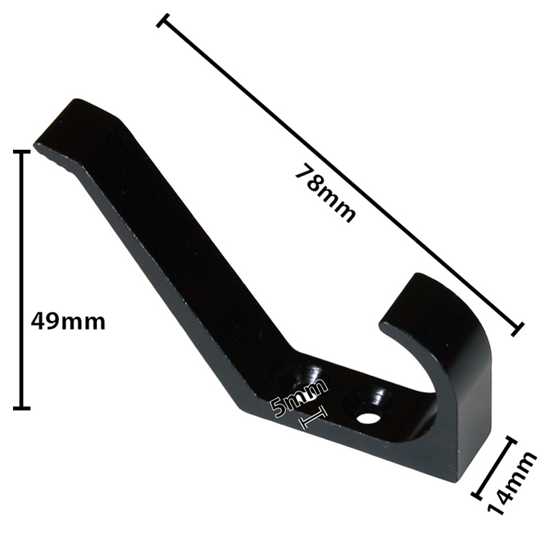 2단 옷걸이 흑반광 2