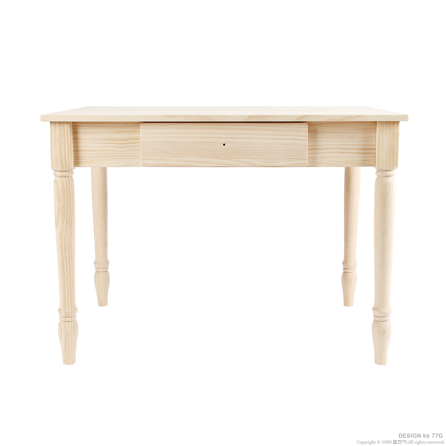 천연 원목 건강 책상(둥근다리,상판원목) 2
