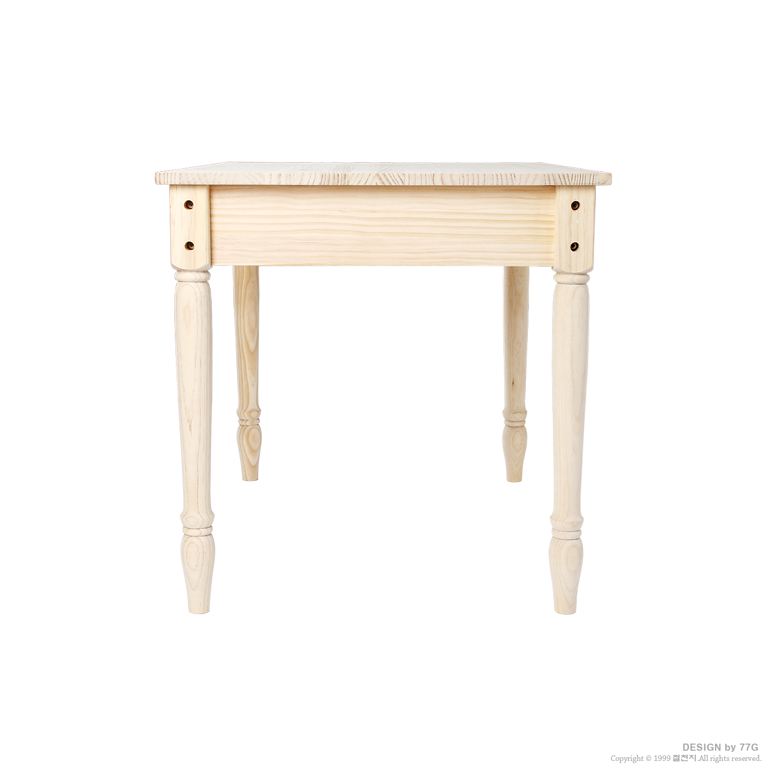 천연 원목 건강 책상(둥근다리,상판원목) 3