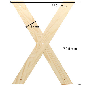 프로방스 원목 X 형 테이블 다리 2개세트 폭96두께24mm 2
