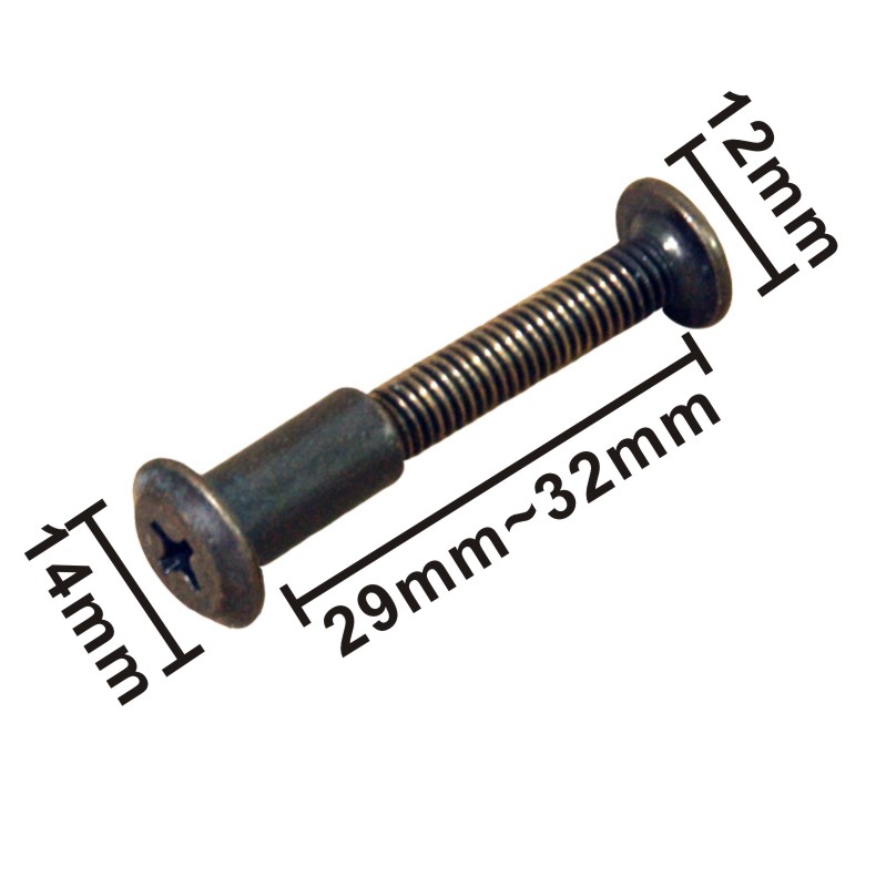 엔틱컬러 가구연결볼트너트 지름 6mm  연결가능폭 29-32mm 2