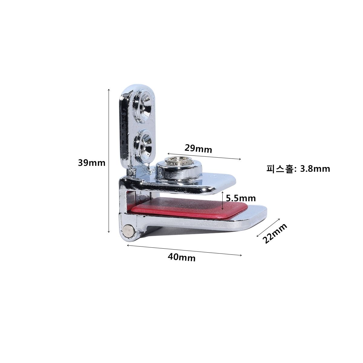 유리경첩 중간고정용 1개   2