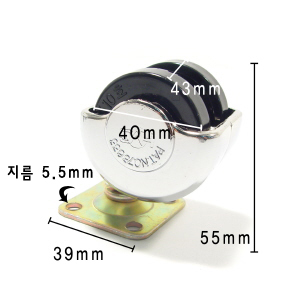 은장 바퀴 40mm (A2 평크롬)  40kg 2