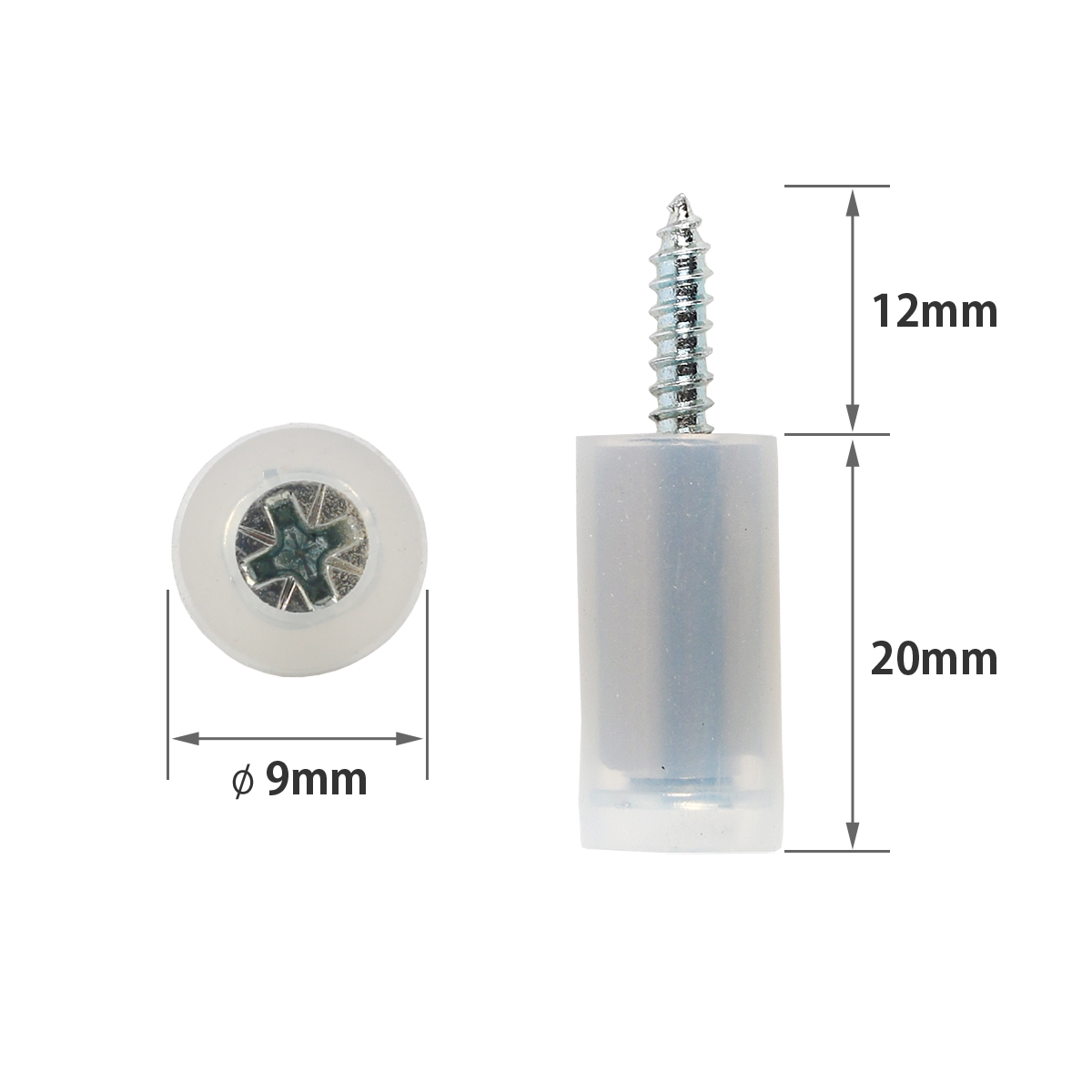 미끄럼 방지 나사못 다보 (유리선반) #3.5X25mm 2